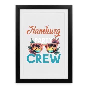 Hamburg Crew - Framed poster (27 × 37 cm) - black - Front