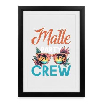 Malle Crew - Affiche encadrée (27 × 37 cm) - noir - Devant