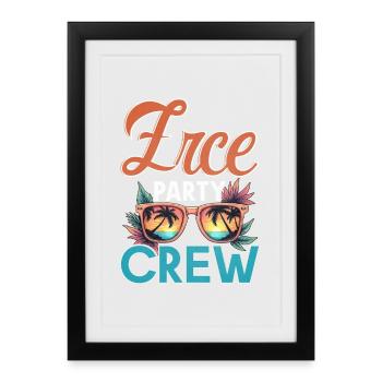 Équipe de la fête Zrce - Affiche encadrée (27 × 37 cm) - noir - Devant