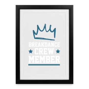 Équipe de breakdance - Affiche encadrée (27 × 37 cm) - noir - Devant