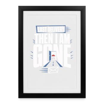 Facteur à la retraite Facteur à la retraite - Affiche encadrée (27 × 37 cm) - noir - Devant