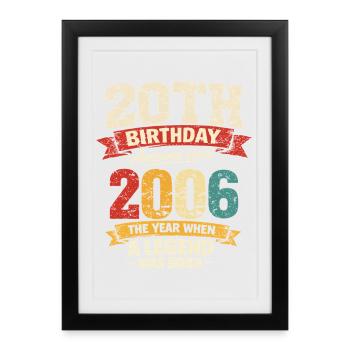 20 Years Anniversary Legend 2006 - Vintage - Framed poster (27 × 37 cm) - black - Front
