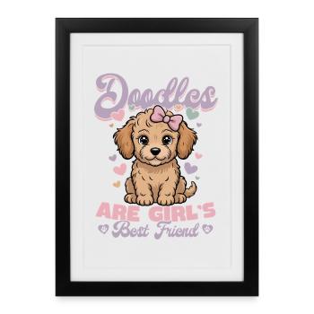 Goldendoodle Dog Breed - Framed poster (27 × 37 cm) - black - Front