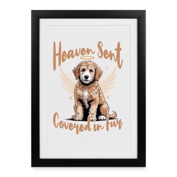 Goldendoodle Dog Breed - Framed poster (27 × 37 cm) - black - Front