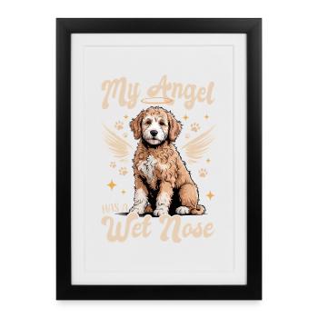 Goldendoodle Dog Breed - Framed poster (27 × 37 cm) - black - Front