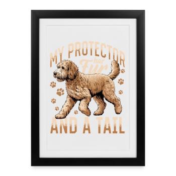 Goldendoodle Dog Breed - Framed poster (27 × 37 cm) - black - Front