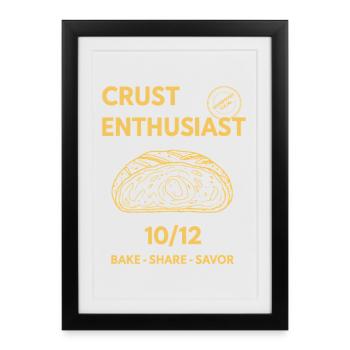 Sourdough Bread Baking Baker Crust Enthusiast - Framed poster (27 × 37 cm) - black - Front