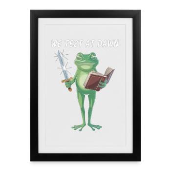 Dawn Quest Frog - Framed poster (27 × 37 cm) - black - Front