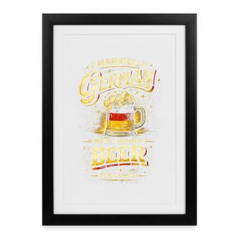 Married to a German - Framed poster (27 × 37 cm) - black - Front