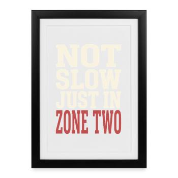 Entraînement en zone 2 : entraînement de la fréquence cardiaque facile - Affiche encadrée (27 × 37 cm) - noir - Devant