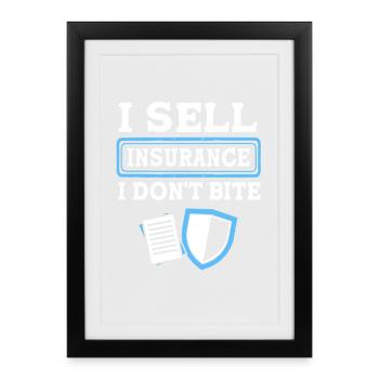 Insurance - Framed poster (27 × 37 cm) - black - Front