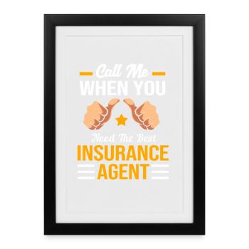 Insurance Insurance Agent - Framed poster (27 × 37 cm) - black - Front
