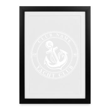 Club Name Yacht Club - Framed poster (27 × 37 cm) - black - Front