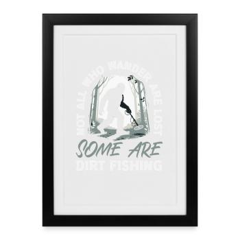 Bigfoot Probes, Détection de métaux de pêche à la terre - Affiche encadrée (27 × 37 cm) - noir - Devant