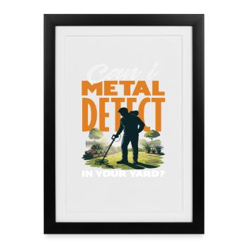 Puis-je sonder dans votre jardin la question - Affiche encadrée (27 × 37 cm) - noir - Devant