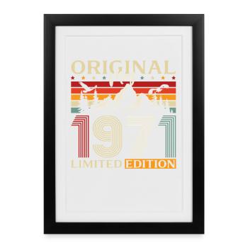 55th Birthday Gift Original May 1971 - Framed poster (27 × 37 cm) - black - Front