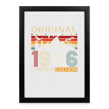 80th Birthday Gift Original May 1946 - Framed poster (27 × 37 cm) - black - Front