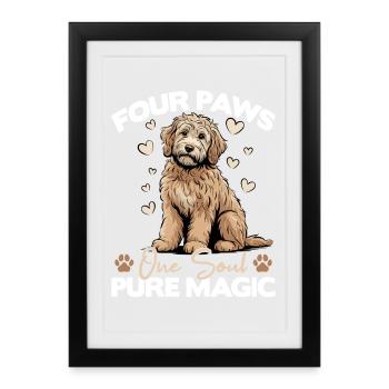 Goldendoodle Dog Breed - Framed poster (27 × 37 cm) - black - Front