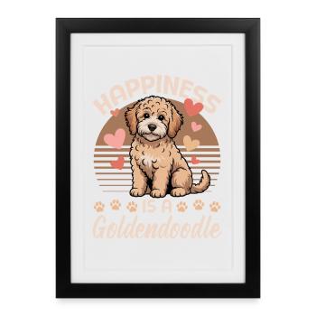 Goldendoodle Dog Breed - Framed poster (27 × 37 cm) - black - Front