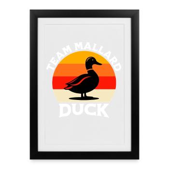Équipe Mallard - Affiche encadrée (27 × 37 cm) - noir - Devant