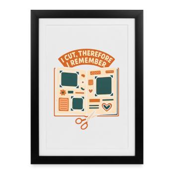 I Cut | Artisanat de scrapbooking - Affiche encadrée (27 × 37 cm) - noir - Devant
