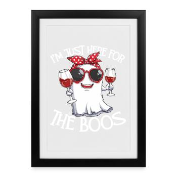Fête du Fantôme du Vin Boo - Affiche encadrée (27 × 37 cm) - noir - Devant