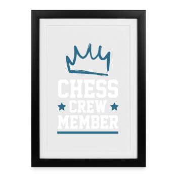 Équipe d’échecs - Affiche encadrée (27 × 37 cm) - noir - Devant