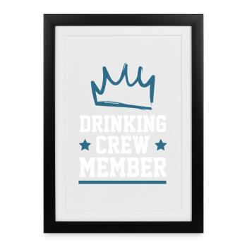 Drinking Crew - Framed poster (27 × 37 cm) - black - Front