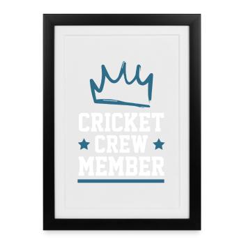 Cricket Crew - Gerahmtes Poster (27 × 37 cm) - Schwarz - Vorne