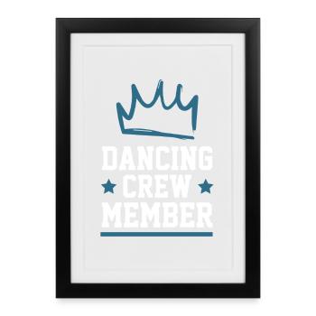 Équipe de danse - Affiche encadrée (27 × 37 cm) - noir - Devant
