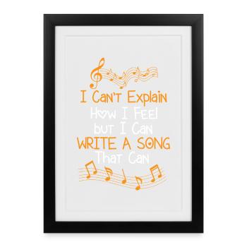 Singer Music Teacher Music Singer Choir - Framed poster (27 × 37 cm) - black - Front