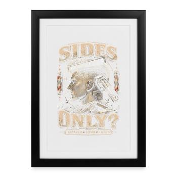 Uniquement les côtés Barber Barbier ? - Affiche encadrée (27 × 37 cm) - noir - Devant