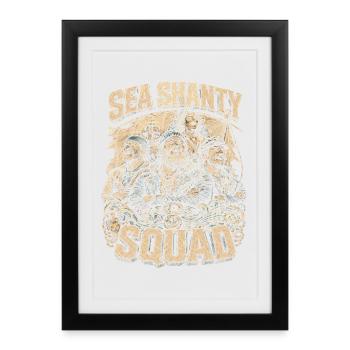 Chœur de la Chœur de la Mer Chants marins - Affiche encadrée (27 × 37 cm) - noir - Devant