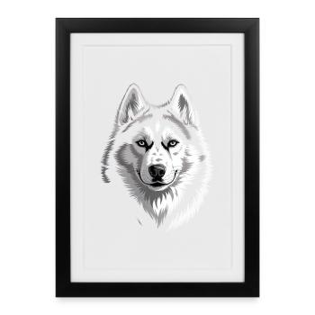Rauque - Affiche encadrée (27 × 37 cm) - noir - Devant