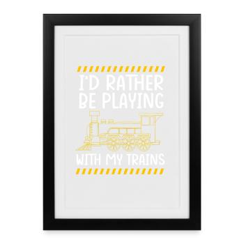 Model Railway Model Making Model Maker - Framed poster (27 × 37 cm) - black - Front