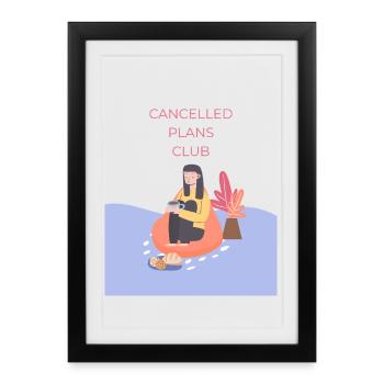 Club des plans annulés - Affiche encadrée (27 × 37 cm) - noir - Devant