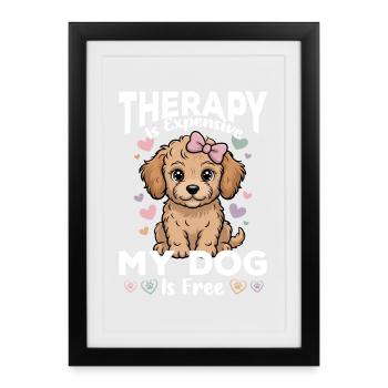 Goldendoodle Dog Breed - Framed poster (27 × 37 cm) - black - Front
