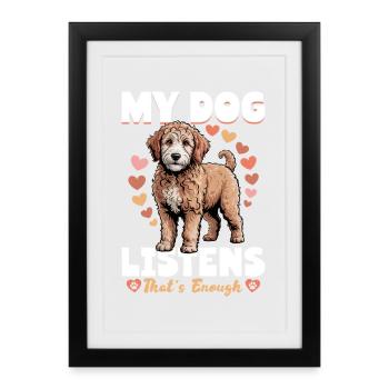 Goldendoodle Dog Breed - Framed poster (27 × 37 cm) - black - Front