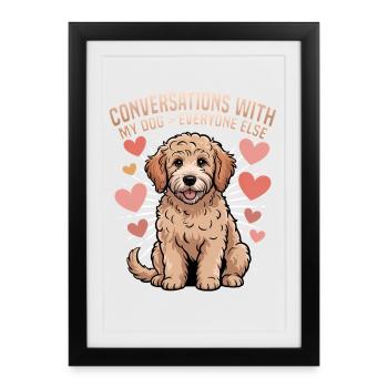 Goldendoodle Dog Breed - Framed poster (27 × 37 cm) - black - Front
