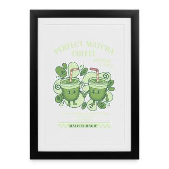 Perfect Matcha Coffee Delicious And Easy Matcha - Framed poster (27 × 37 cm) - black - Front