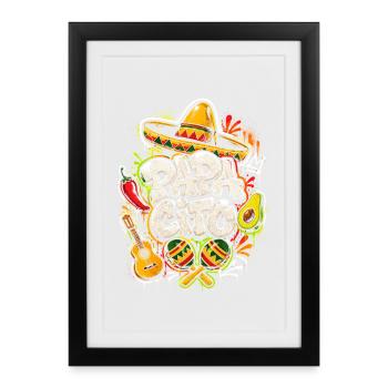 Papa Cito Fiesta Sombrero - Framed poster (27 × 37 cm) - black - Front