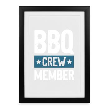 Bbq Crew - Framed poster (27 × 37 cm) - black - Front