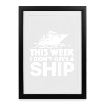 Cette semaine, je m’en fiche complètement - Affiche encadrée (27 × 37 cm) - noir - Devant