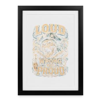 Chansons de chansons de chandaville Sea Salon Loud, Wrong And Proud - Affiche encadrée (27 × 37 cm) - noir - Devant
