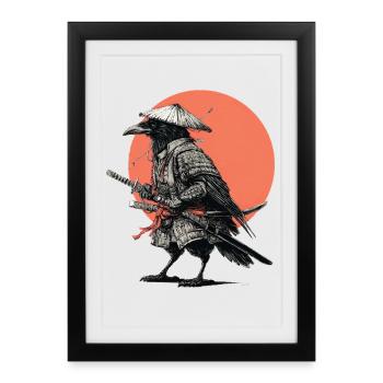 Armure de Samouraï Corbeau - Affiche encadrée (27 × 37 cm) - noir - Devant