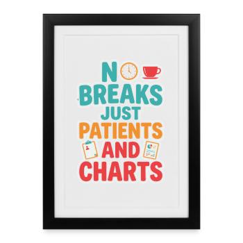 Night Shift Nurse, Tired - Framed poster (27 × 37 cm) - black - Front