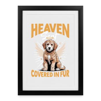 Goldendoodle Dog Breed - Framed poster (27 × 37 cm) - black - Front