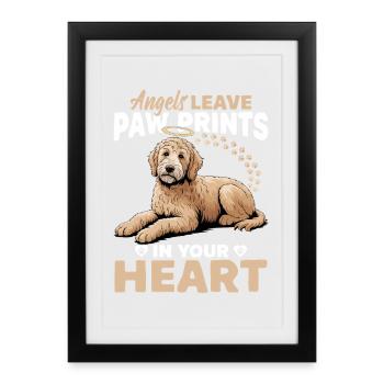Goldendoodle Dog Breed - Framed poster (27 × 37 cm) - black - Front