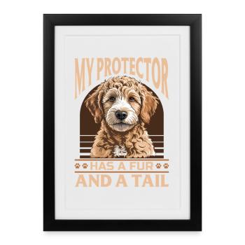 Goldendoodle Dog Breed - Framed poster (27 × 37 cm) - black - Front