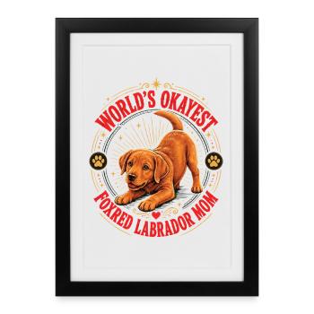 Chemise la plus correcte maman maman labrador rouge rousse - Affiche encadrée (27 × 37 cm) - noir - Devant
